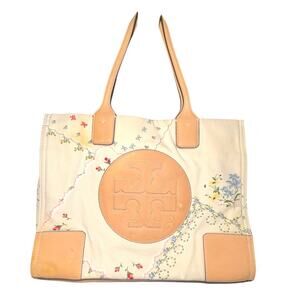 Tory Burch Small Ella Floral Canvas/l
Leather Tote